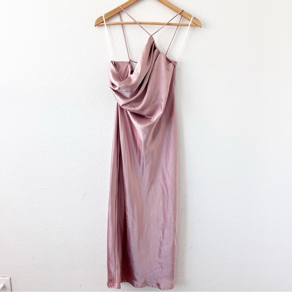 Billy J Josephina Midi Dress in Dusty Pink - Picture 2 of 9